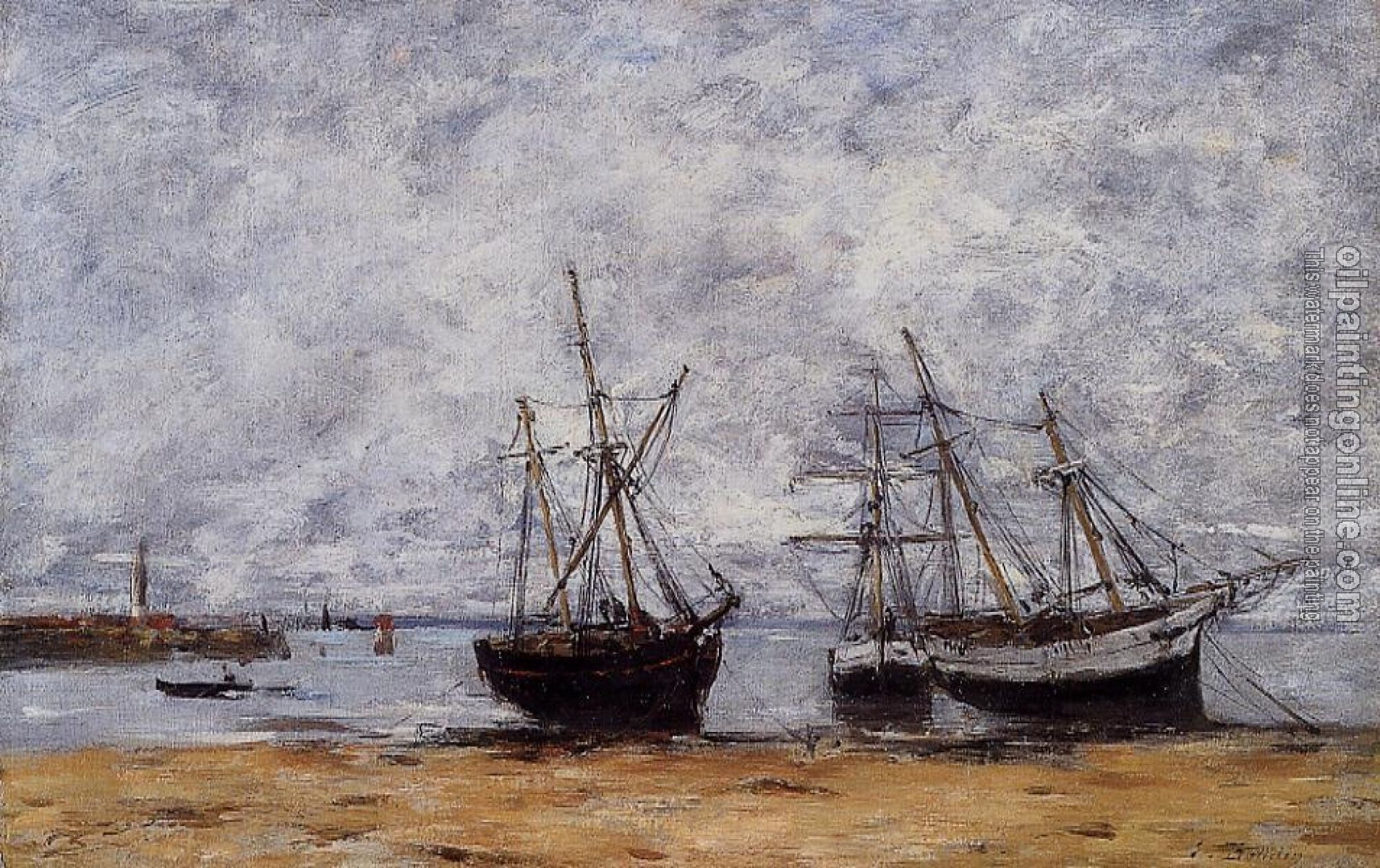 Boudin, Eugene - Portreiux, the Port at Low Tide